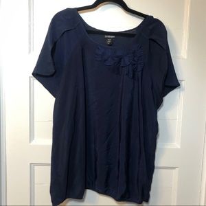 Lane Bryant Navy Blue bubblehem dress top- 18 / 20
